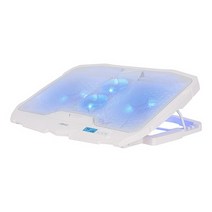 화이트 쿨링받침대 노트북쿨러받침대 17인치 쿨링팬 4개 속도 높이 각도조절 1500RPM