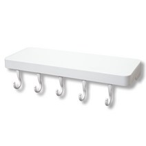 21세기트랜드 화장실리모델링 욕실선반 모음, 1개, B-03 흡착식 고리 일자선반