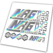 nrg퀵릴리즈 스티어링휠 nrg2.0 릴리즈 피아지오 NRG MC3 그래픽 데칼/스티커 세트, 02 WHITE