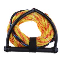 보트용 수상 스키 웨이크보드 니보드 로프 3 섹션 수상 스키 수상 스포츠 로프 - 15인치 플로팅 핸들, 무작위 색상