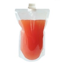 생활을그리다 커피 음료 투명 스파우트 파우치 특대 15x23cm 600ml 25개입, 대(L)