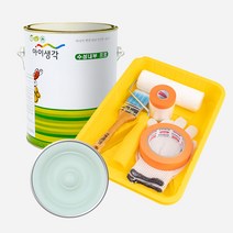 삼화페인트 아이생각 친환경 수성내부프로 4L + 도구세트, 뉴트럴민트