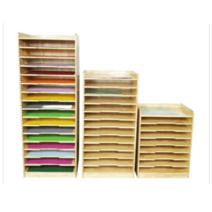 미술 a2 지류 보관함 화일 박스 우드 문구 신문 도면, 16단