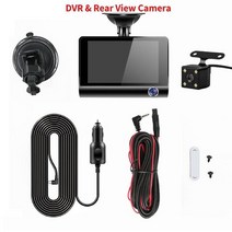 4.0인치 자동차 블랙박스 3카메라 렌즈 24H HD 1080P 3채널, 16G TF Card, 블랙박스+후방카메라