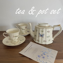 예쁜 빈티지 찻잔세트 엔틱 티팟세트 고급진 찻잔, 빈티지 찻잔set (컵+받침)