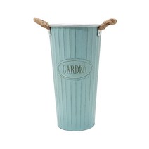 한소픈 양철 빈티지 가든 민트 우산통 긴통 (중) 양철소품 화분통 인테리어용품 수납바스켓, 1개