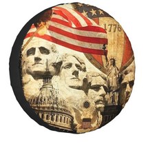 콜라주 미국 국기 스페어 휠 타이어 커버 그랜드 체로키 지프 RV SUV 캠핑카 차량 액세서리 14 인치, 02 2_03 16 inch