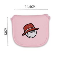 테니스벽치기 리턴볼 테니스네트 테니스 연습기 백보드 스퀘어 골프 퍼터 커버 클럽 헤드 가죽 말렛 마그네틱 클, pink