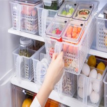 라이프랩 냉동고 반찬통 깔끔정리 반투명 핸들 냉장고 트레이