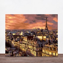 위메이크 페인팅 DIY 명화그리기 노을에 물든 파리 50x40