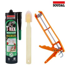 수달 픽스올 실리콘 T-REX Super Grab 티렉스 슈퍼그랩 냄새없는 초강력접착 실리콘 다용도 건축용 접착제 365g 1개, 슈퍼그랩+헤라+플라스틱건