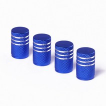 체리 알루미늄 합금 자동차 타이어 밸브 커버 캡, 라운드 다크 블루(4개)