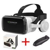 VR Shinecon G04BS 무선 블루투스 헤드셋 버전 가상현실 안경 3D 고글 골판지 헬멧 스마트폰, 02 VR With Controller A