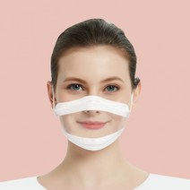 이피다투명창마스크 10매입 입 보이는 방송 청각장애인 수화 수업 강의 언어 교육 대량주문가능, 더조은투명창마스크개별포장-5매/중형M