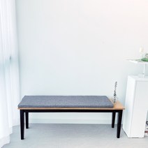 5cm 식탁의자 방석 4인용 긴식탁 긴의자 무지 벤치 쿠션 소파 패드 매트 덮개 원목 대형 커버 의자, 브라운