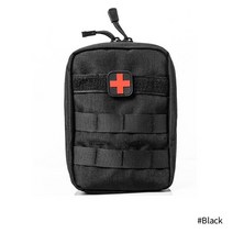 서바이벌 생존키트 가방 비상용 백패킹 M 전술 응급 처치 키트 의료 비상 야외 육군, b-블랙