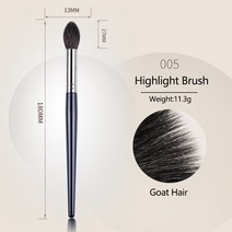 프로 염소 헤어 블러쉬 포인트 하이라이트 메이크업 브러쉬 코 파우더 컨투어 정밀 하이라이터 에센셜 1 개, [01] Highlight brush