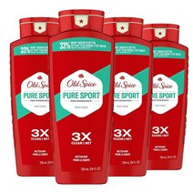 올드스파이스 Old Spice 남성용 바디 워시 하이 인듀어런스 퓨어 스포츠 61ml (4팩)