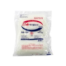 1000p 벽장식 소품 고정용 흰색 케이블타이 전선정리 건축 건설 전기선, 1개