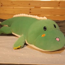 모찌 공룡 베게 악어 마니또 선물 바디필로우 대형쿠션 애착인형 안고자는 인형, A.녹색 둥근 눈 귀여운 얼굴 + 80cm