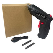 가정용 소형 충전 드릴 미니 전동 임팩 드라이버 코너 라쳇 렌치 임팩트 전기 스크루 식 리튬 배터리 무선 전기 스크루 다기능 전기 공구, 블랙 4pcs