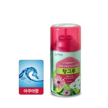 리빙굿 향그루 캔 자동분사기 아쿠아향 방향제 본품, 280ml, 280g, 8개