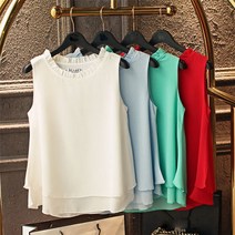 쉬폰 민소매 나시 뷔스티에 블라우스 빅사이즈 12color