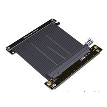 그래픽카드 라이저 2022 PCIe 4.0x16 라이저 케이블 RTX3090 그래픽 카드 Gen4.0 유연한 확장 고속 PCI-E, 01 R33JK-BK-4.0 Black_02 20CM