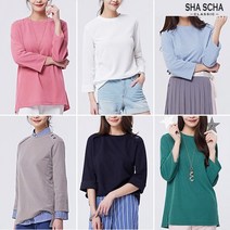 [홈쇼핑인기]샤샤 튜닉 플레어 플리츠 스판 블라우스