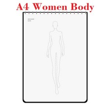 드로잉 패드 액정 타블렛 전자 노트 a4 여성 패션 스케치 북 개요 템플릿 디자이너 착용 패션 일러스트 템플릿 그림 50 매 용지, a4 여성 세로