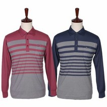 남자옷도매 골프웨어 배색 스트라이프 카라티셔츠, 단품