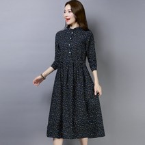 SAMARA 여성 원피스 린넨 긴팔 TF81