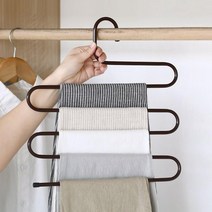 HICKIES 5단 논슬립바지걸이 다이소바지걸이 옷 신박한정리, 1개, 9008098_01_블랙