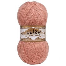 마마니트 알리제 앙고라골드 털실 뜨개실, 102 피치베이지, 1개