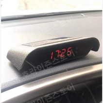 차량용 태양열 무선 디지털 자동차시계, 빨간색 시간 날짜 온도, 1개