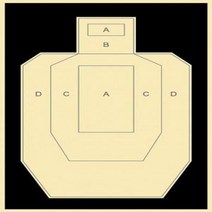 USPSA/IPSC Official Practice Target 22.5” x 35” Paper Targets (25), 1
