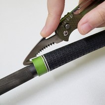 KSCO 케이스코 휴대용 그립칼 2개입(1+1) 그립교환커터 후크칼 그립나이프, (실버)카키+오렌지