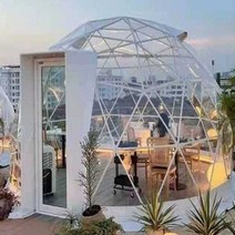 조립식 돔 하우스 투명 창고 캠핑 테라스 쉼터 썬룸, 4미터의 투명 원형문