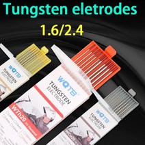 용접봉 롯드 WQTB 텅스텐 전극 1.6MM/2.4MM tig 용접봉 5 + 개 150mm 혼합 크기 패키지 10 피스/묶음, 01 150_02 WCe20-Grey