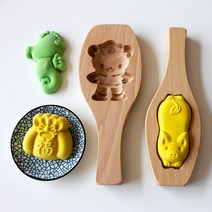 바이스타 귀여운 동물 원목 다식판, 귀여운 토끼, 1개