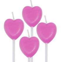 막대 하트 생일초 파티 케이크 특이한 이쁜 초, 퍼플