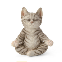 퍼블릭스테이션 핸드메이드 명상 고양이 조각상