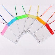 컬러미디어명찰 세로형 6가지색상 103x133mm 미디어명찰, 노랑