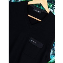 (M)인디안 니트조끼 베스트 블랙검정 아메카지2