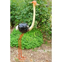 화단꾸미기 전원주택조경 오리 학 부엉이 철재새동물, D 38X15X94CM 0.9KG