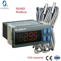 온습도계 ZL-630A-R RS485 온도 컨트롤러 디지털 냉장 온도 컨트롤러 온도 조절기 Modbus 포함 Lilytech, 110Vac TPE