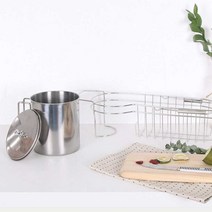 씽크대 휴지통 음식물 수거함 짬통 거치랙 3L 주방, 본상품선택