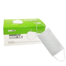 덴탈 3겹 일회용 마스크 위생 50매입 운동 등산 골프 조깅 숨편한 귀편한