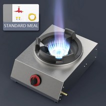 강염버너 캠핑 가정용 중화렌지 불맛 중식화구 이동식 중식버너 스테인레스 스틸 가스 스토브 LPG 스토브 전자 점화, 스탠다드