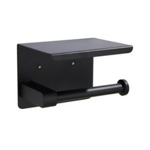 스테인레스 선반형 AK56 블랙 화장실 휴지걸이 무타공 접착식 욕실 화장지걸이